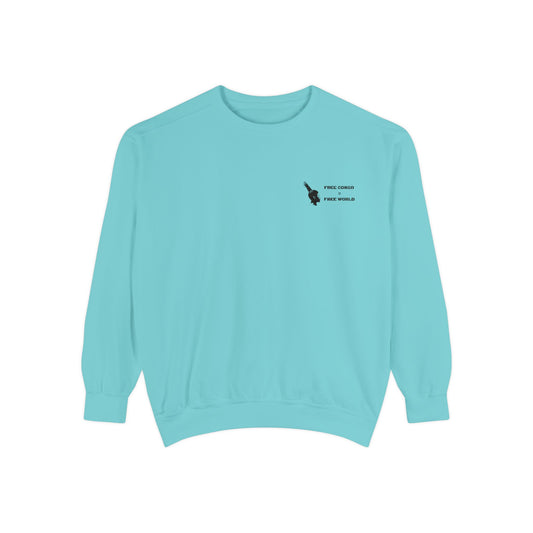 "Free Congo = Free World" Garment-Dyed Sweatshirt