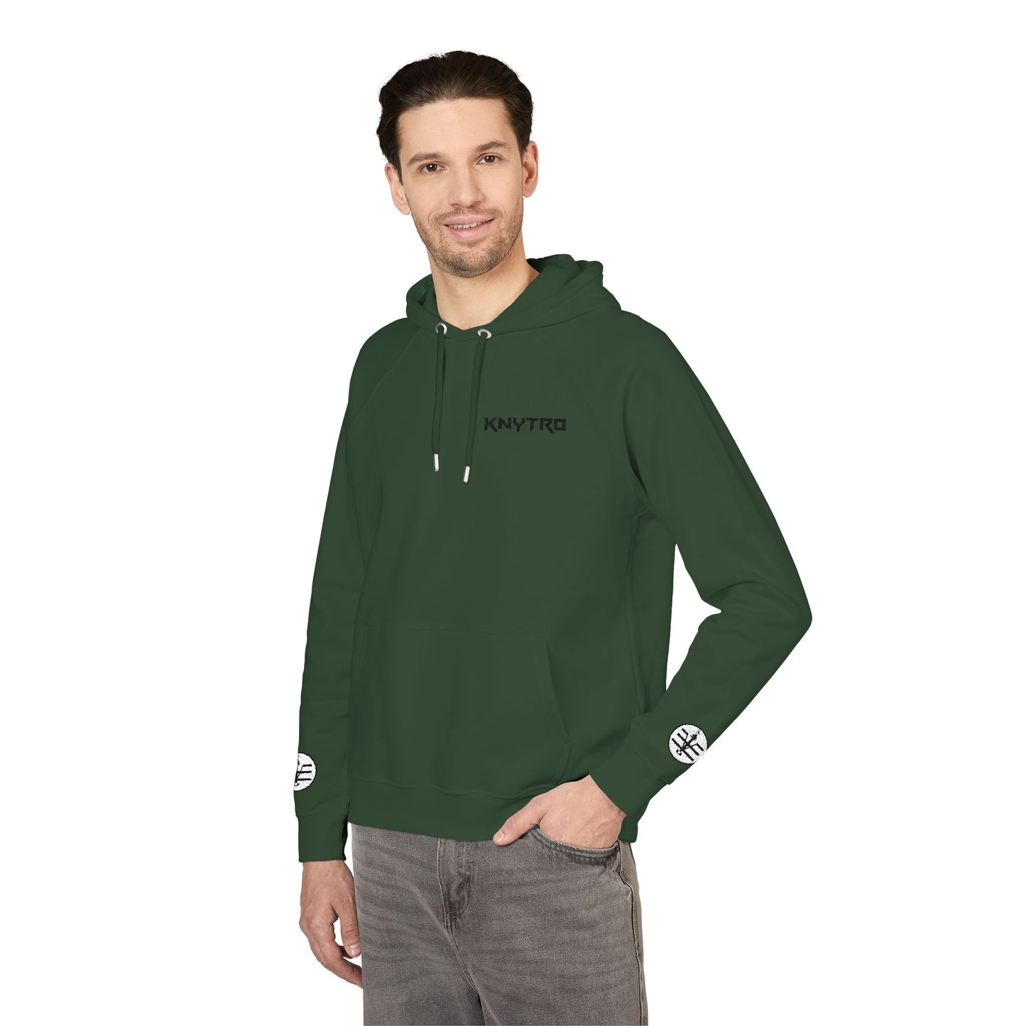 Knytro Logo + Knytronium Token Unisex Eco-Friendly Raglan Hoodie