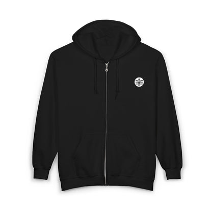Knytro Logo + Knytronium Token Unisex Heavy Blend™ Full Zip Hooded Sweatshirt